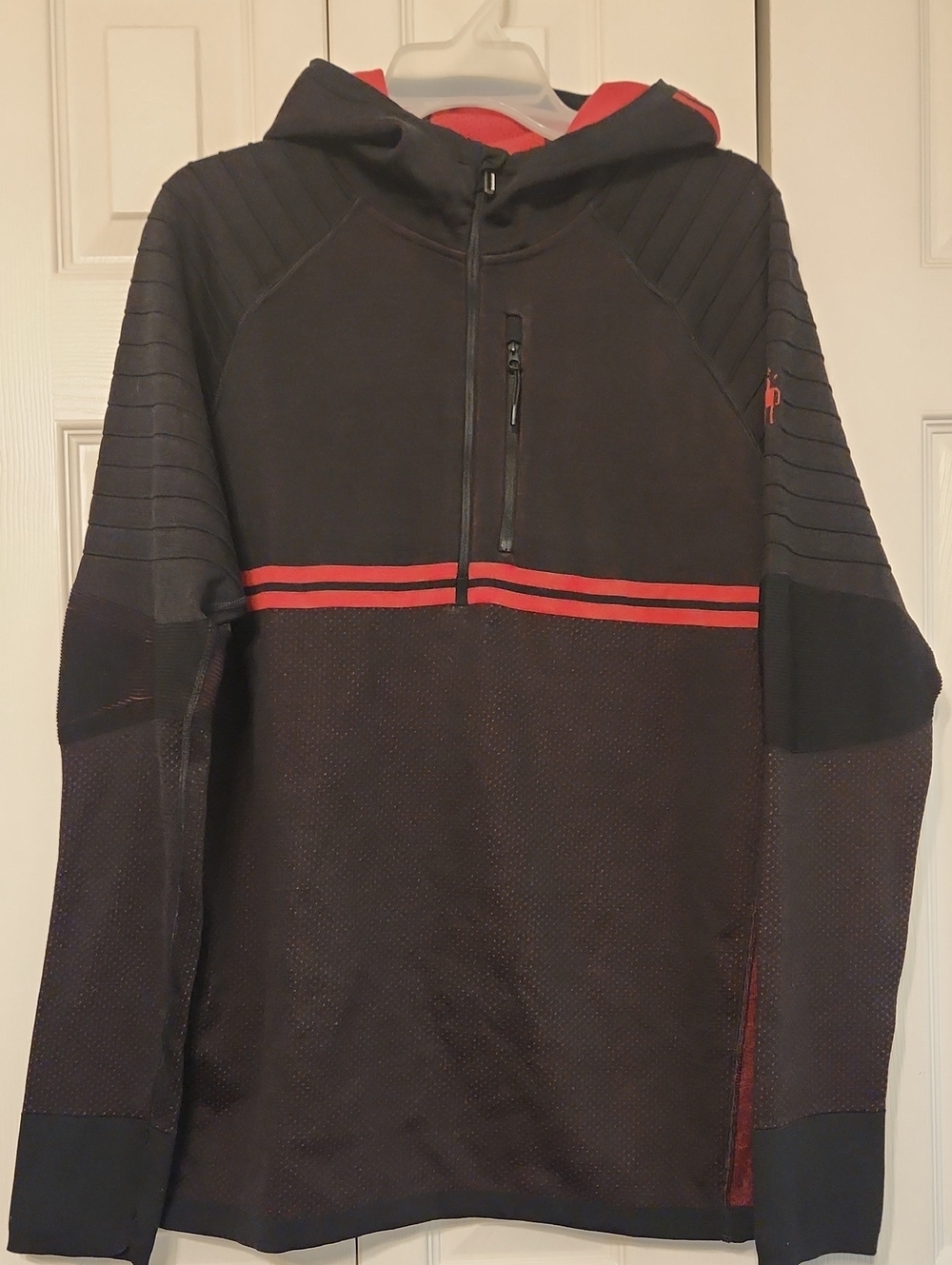 Smartwool Intraknit Merino Wool Blend Hooded Zip Pullover Size L